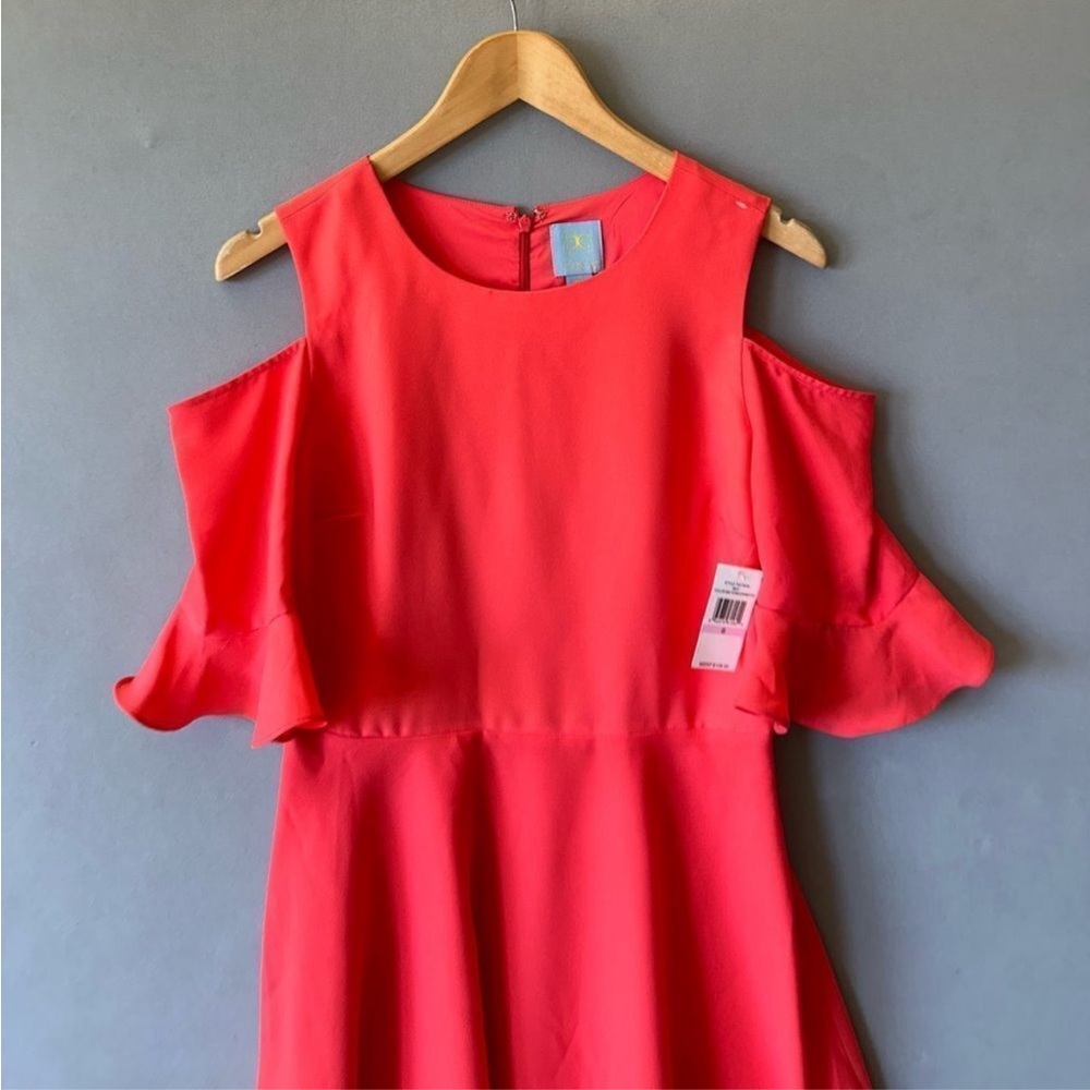 Cece Stylish Coral Dress size 6 - Picture 3 of 7
